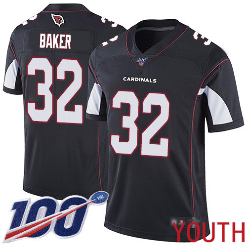 Arizona Cardinals Limited Black Youth Budda Baker Alternate Jersey NFL Football #32 100th Season Vapor Untouchable